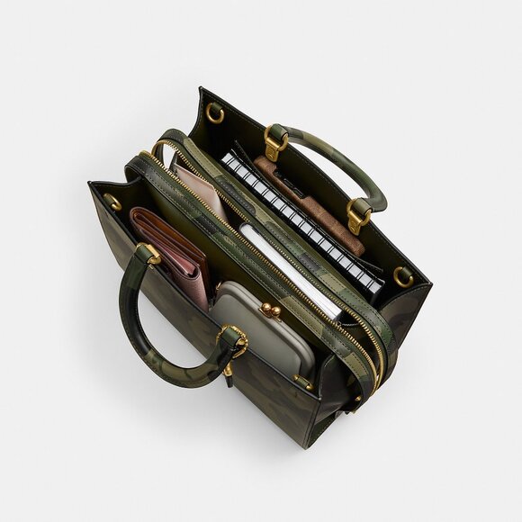 Coach Rogue Bag With Camo Print Purses - Picture 2 of 10